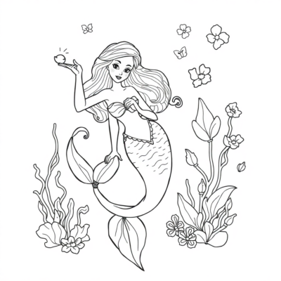 Coloring Book: Mermaid Coloring Games
