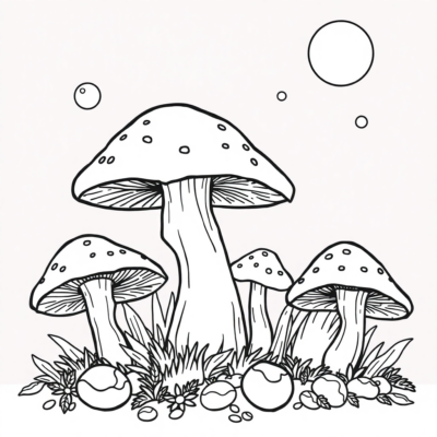 Mushroom Coloring Book