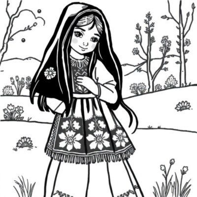 Coloring Book: Kashubian Embroidery Coloring Book for Children