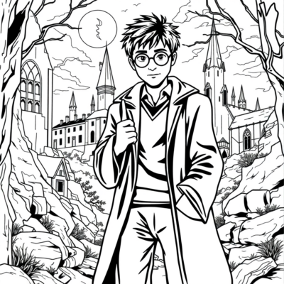 Coloring Book: Harry Potter Coloring Pages for Kids