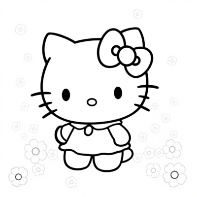 Hello Kitty Kuromi Coloring Book