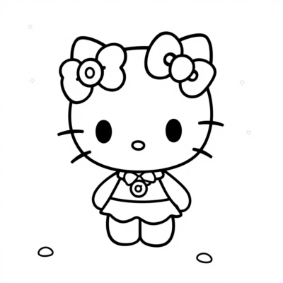 Hello Kitty Kuromi Coloring Book to Print