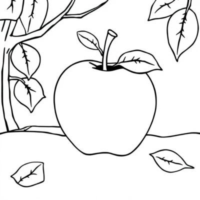 Apple Coloring Page