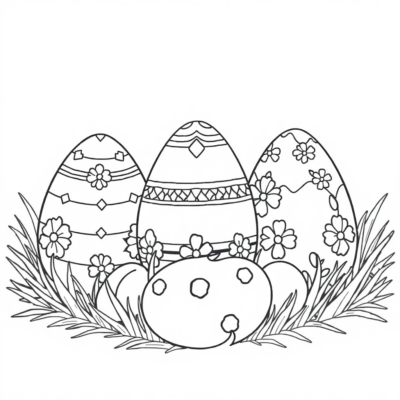 Easter Eggs Coloring Book
