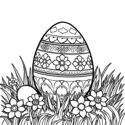 Spring Bunny Egg Coloring Fun