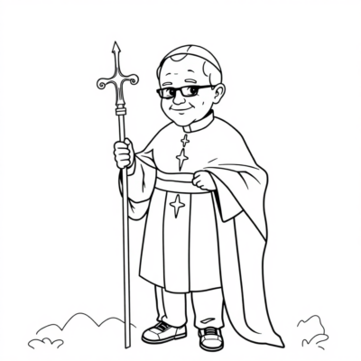 Coloring Book: John Paul II for Children
