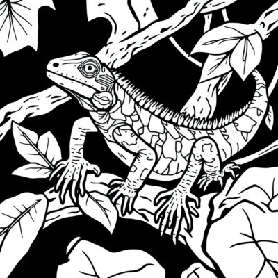 Lizard Coloring Book