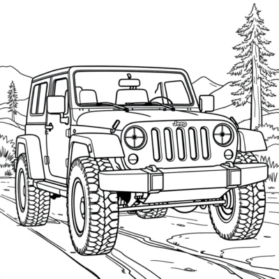 Jeep Coloring Book