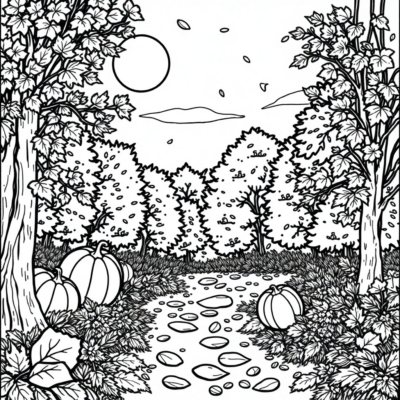 Fall Fun Coloring Pages for Kids
