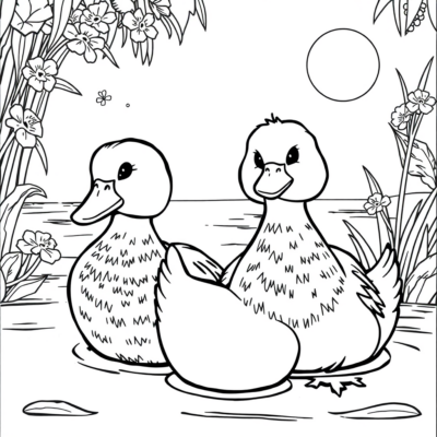 Ducklings Coloring Book