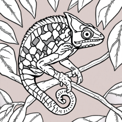 Chameleon Coloring Book