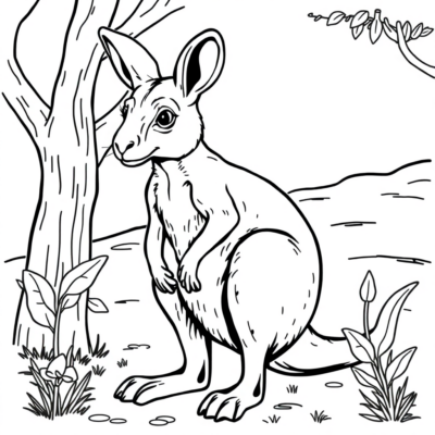 Coloring Book: Kangaroo Coloring Book for Kids