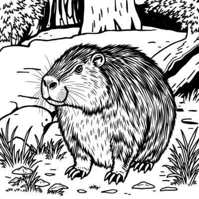 Capybara Coloring Book