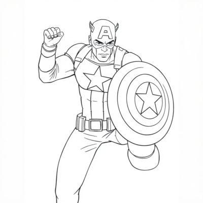 Captain America Coloring Book