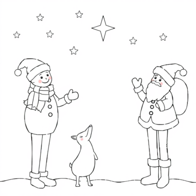 Coloring Book: Christmas Card Colorings for Kids
