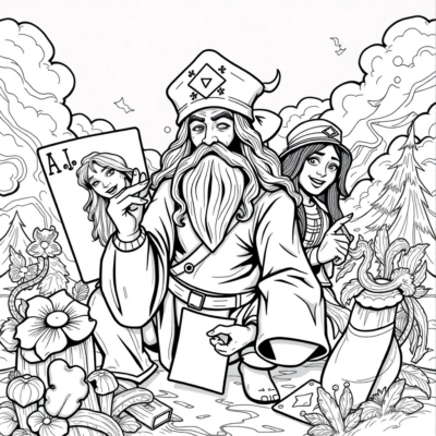 Coloring Book: Playing Cards Coloring Book