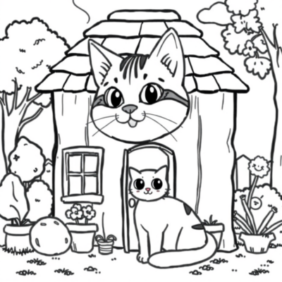 Gabi’s Snuggly Kitty Cottage Coloring Book