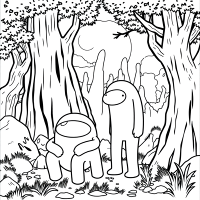 Coloring Book: Among Us Coloring Book