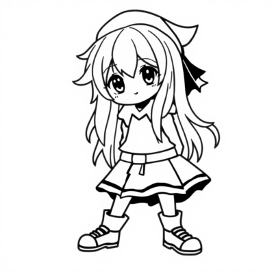 Kawaii Anime Characters Coloring Book for Kids