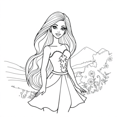 Barbie-Themed Kids Coloring Adventure