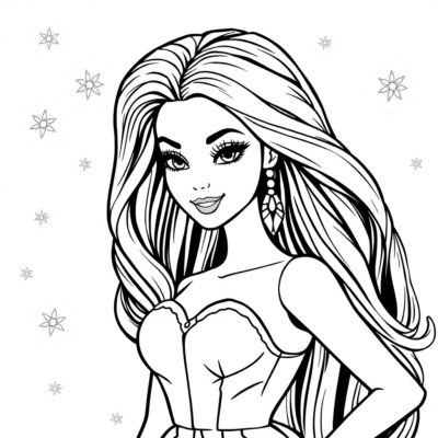 Printable Barbie Coloring Book
