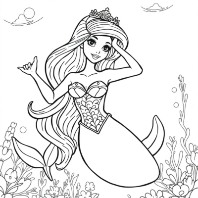 Mermaid Doll Coloring Adventure