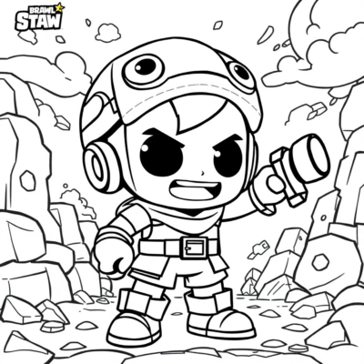 Coloring Book: Brawl Stars Grom Coloring Book