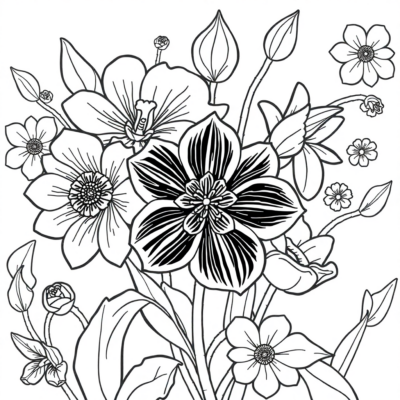 Kids Flower Coloring Fun