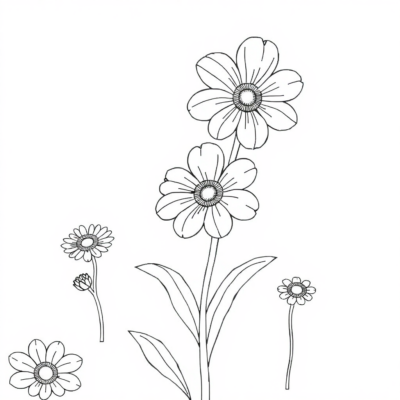 Blossom Buddies: Kids’ Flower Coloring Book