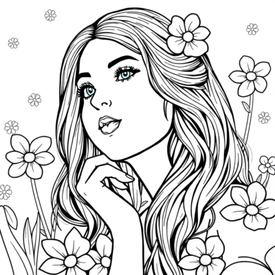 Printable Coloring Book for Little Girls