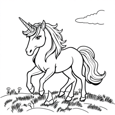 Printable Coloring Book Unicorns