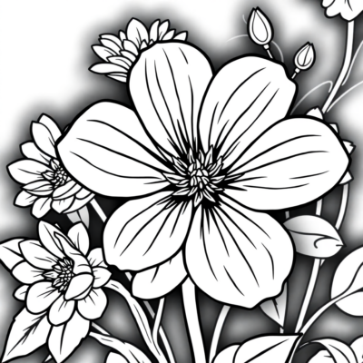 Printable Coloring Book Flowers