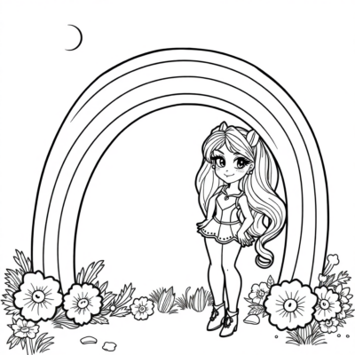 Rainbow High Printable Coloring Book