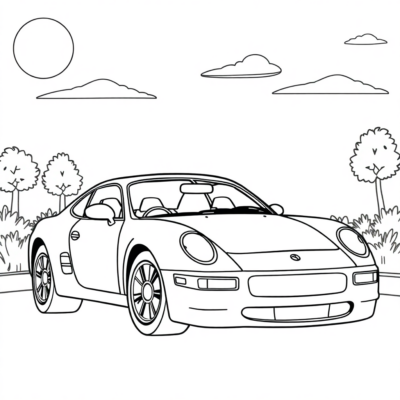 Printable Coloring Page Car