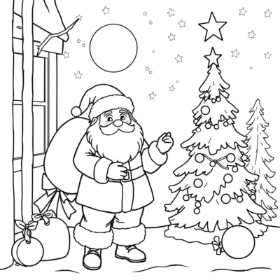 Coloring Book: Printable Christmas Coloring Book