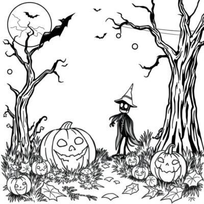 Cute Halloween Kids Coloring Adventure