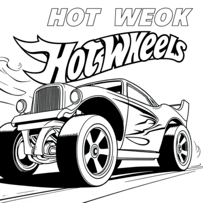Hot Wheels Coloring Book