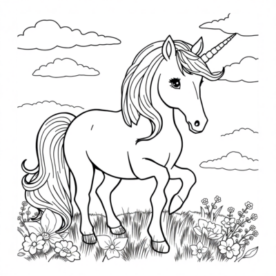 Coloring Book: Unicorns Coloring Pages for Print