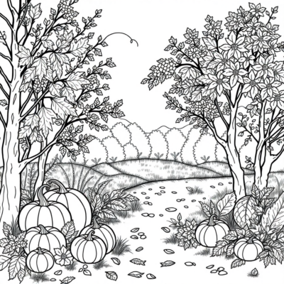Autumn Leaves Kids Coloring Fun