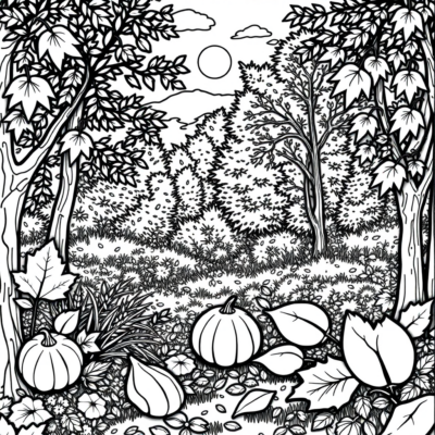 Autumn Adventure Coloring Fun for Kids