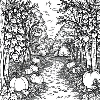 Autumn Coloring Book