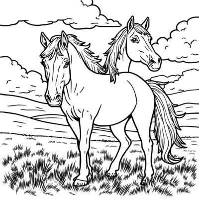 Coloring Book: Horse Coloring Book