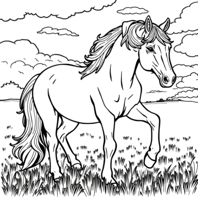 Adult Horse Coloring Book
