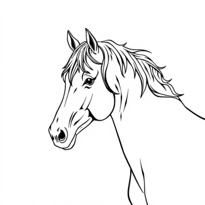 Horse Coloring Page to Print