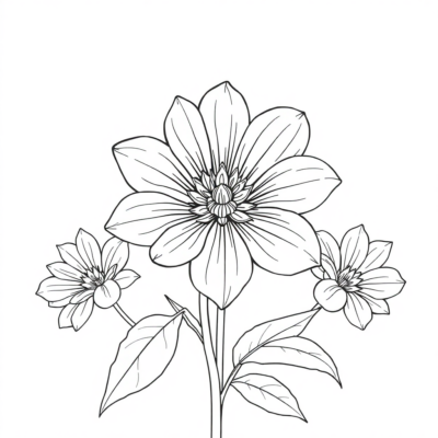 Bloom Buddies: Cute Flower Coloring Book for Kids