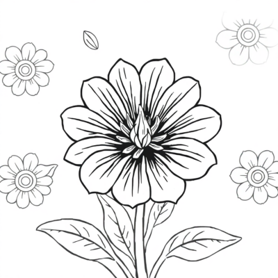 Flower Coloring Pages for Printing