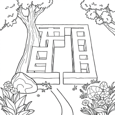 Coloring Book: Maze Coloring Book for Kids