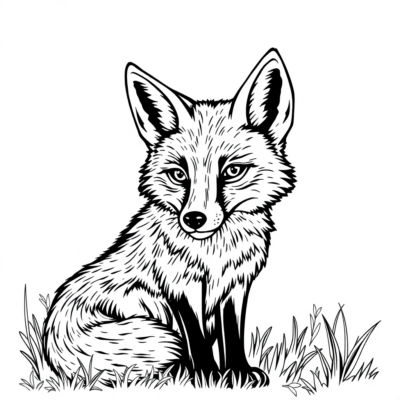 Fox Coloring Book
