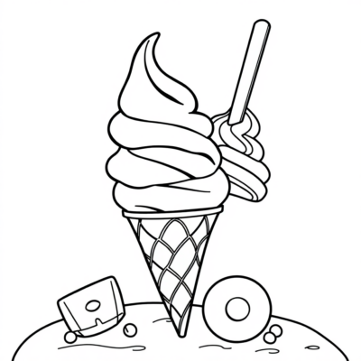Ice Cream Coloring Book