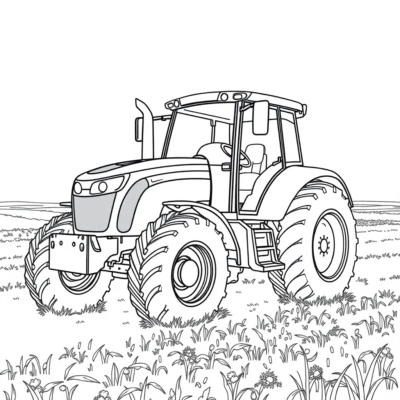 Coloring Book Agricultural Machinery
